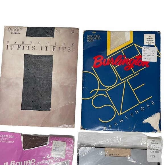 Vintage Pantyhose Lot 1980 - 1990 Deadstock Burlington Berkshire Primrose Surely - Picture 2 of 6